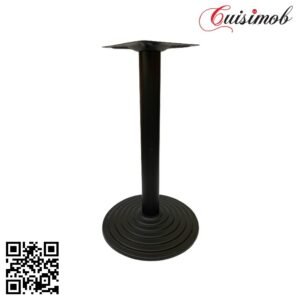 PIED EN FONTE BAS ROND TIGE ROND - PIED DE TABLE
