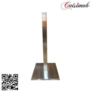 PIED ROND EN INOX CARRE - PIED DE TABLE