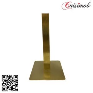 PIED CARRE TIGE ET BASE ROSE GOLD - PIED DE TABLE