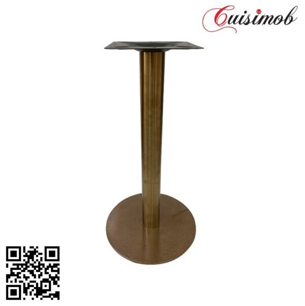 PIED ROND TIGE ET BASE DORE - PIED DE TABLE