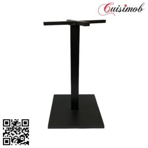 PIED EN FONTE BAS CARRE TIGE CARRE NOIR - PIED DE TABLE