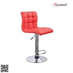 TABOURET EN INOX ET SIMILI CUIR XH249